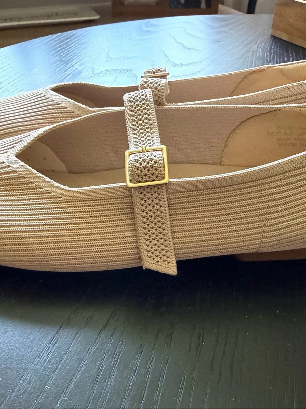 VIVAIA Margot Mary Jane Flats in Almond - Women's Size 8.5 WIDE - Never Used NWO
